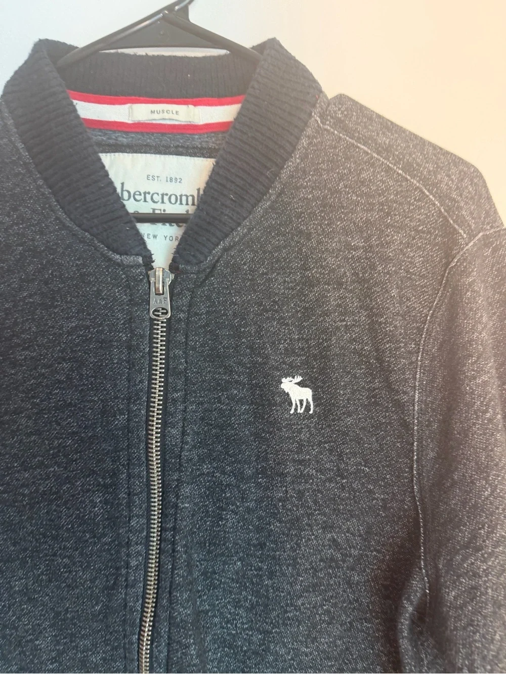 Abercrombie & Fitch Men’s Black Zip Bomber Jacket